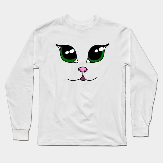 Kitten face Long Sleeve T-Shirt by DariaMT